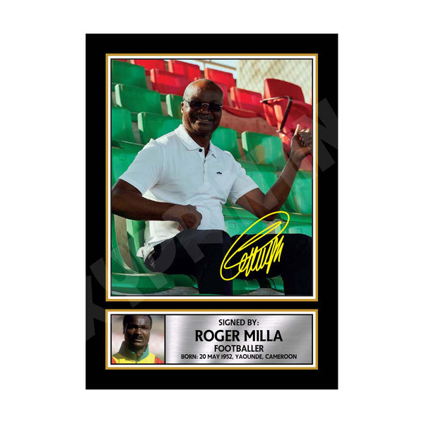 ROGER MILLA (1) Football Player Printed Signature Print