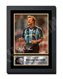 ROLAND NILSSON Limited Edition Football Player Signed Print - Football