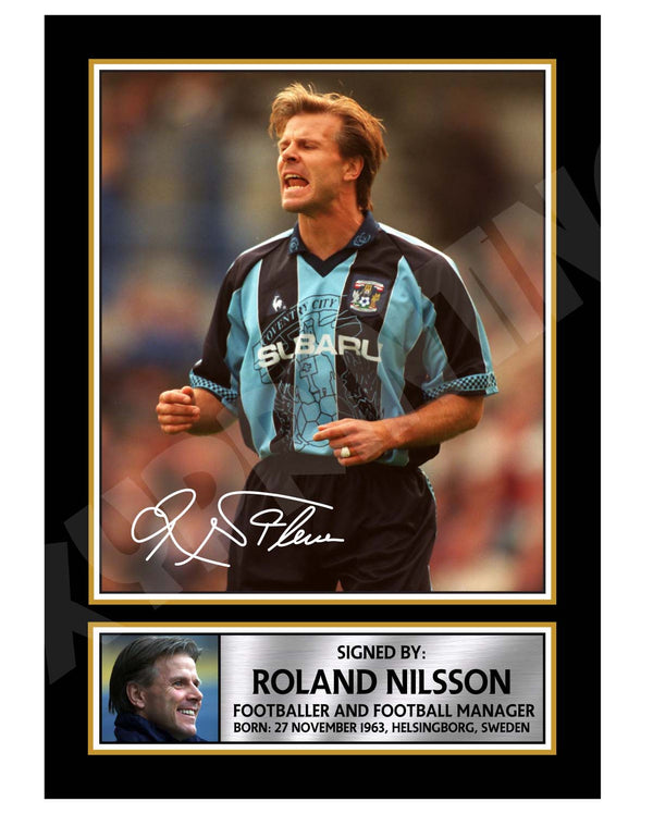 ROLAND NILSSON Football Player Printed Signature Print