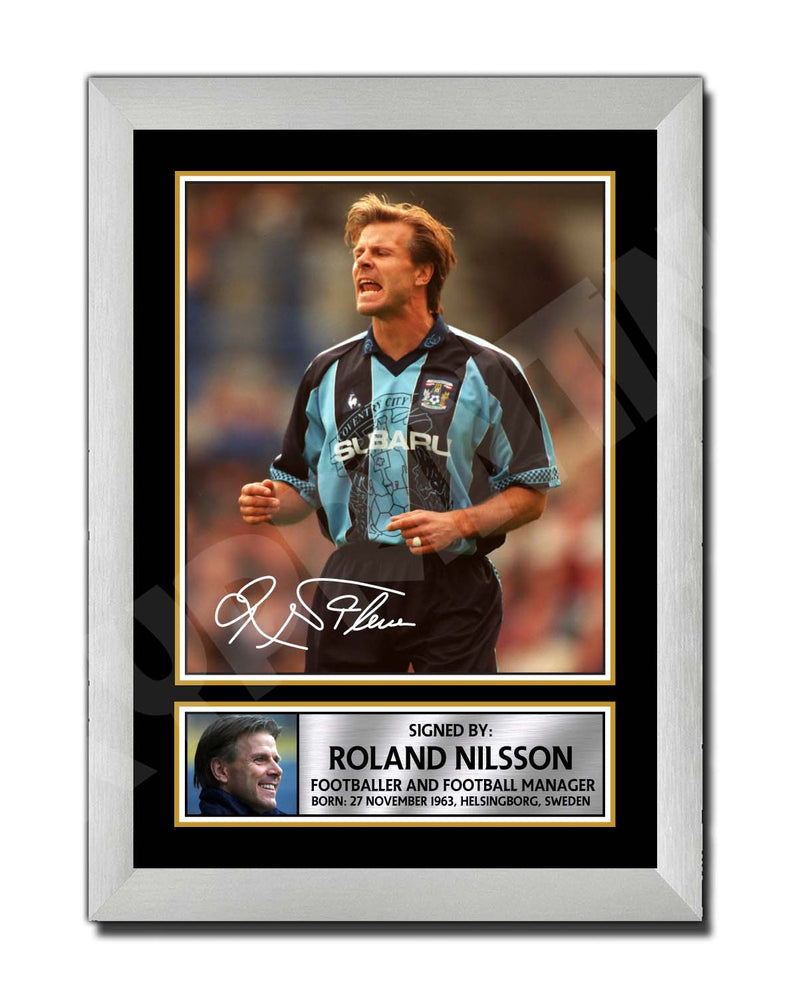 ROLAND NILSSON Limited Edition Football Player Signed Print - Football