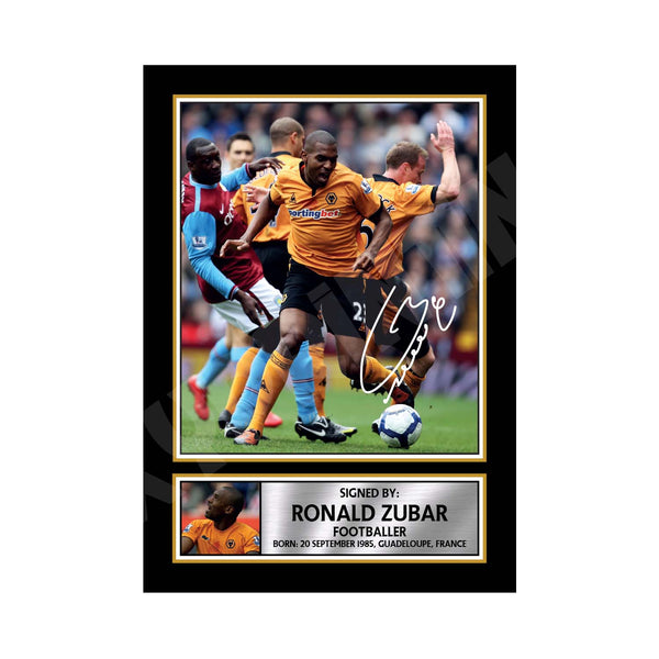 RONALD ZUBAR Football Player Printed Signature Print