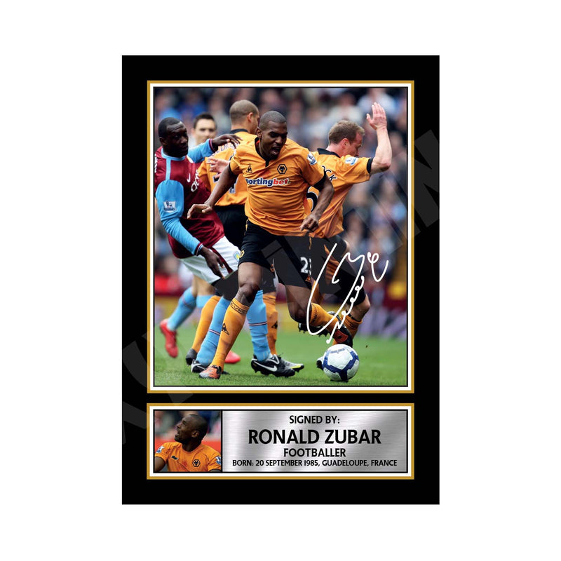 RONALD ZUBAR Limited Edition Football Player Signed Print - Football