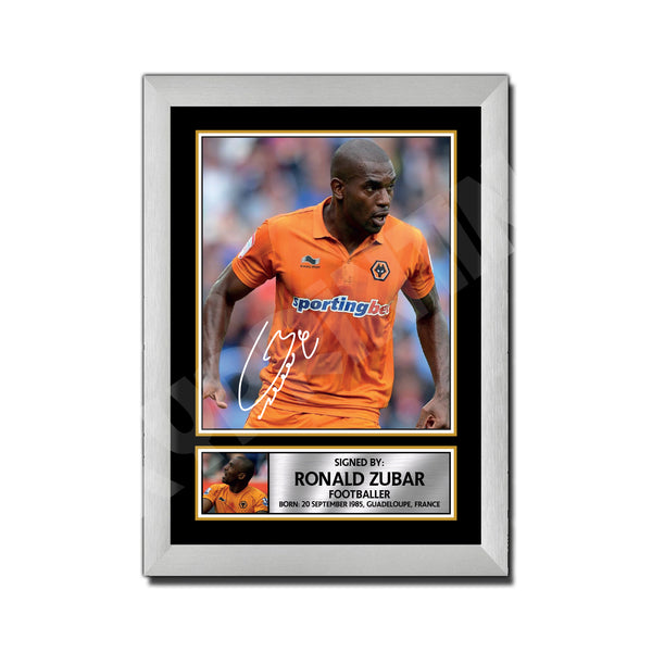 RONALD ZUBAR 2 Football Player Printed Signature Print
