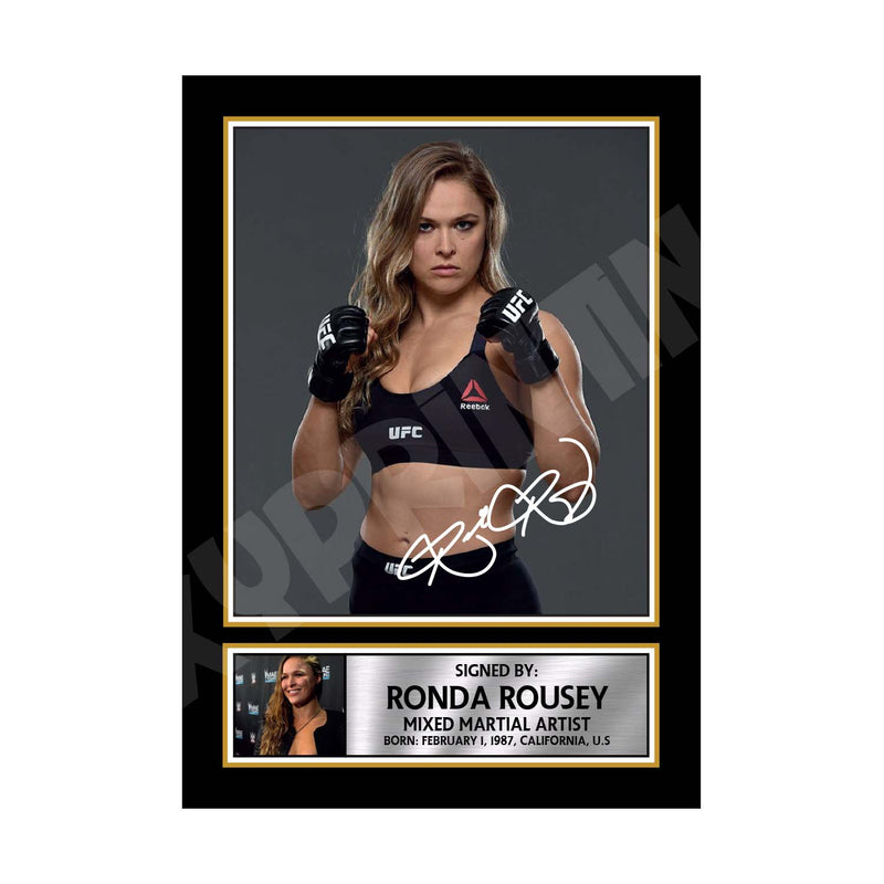 RONDA ROUSEY Limited Edition MMA Wrestler Signed Print - MMA Wrestling