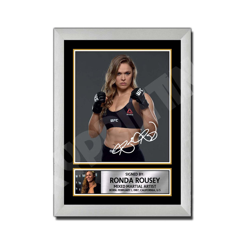 RONDA ROUSEY Limited Edition MMA Wrestler Signed Print - MMA Wrestling