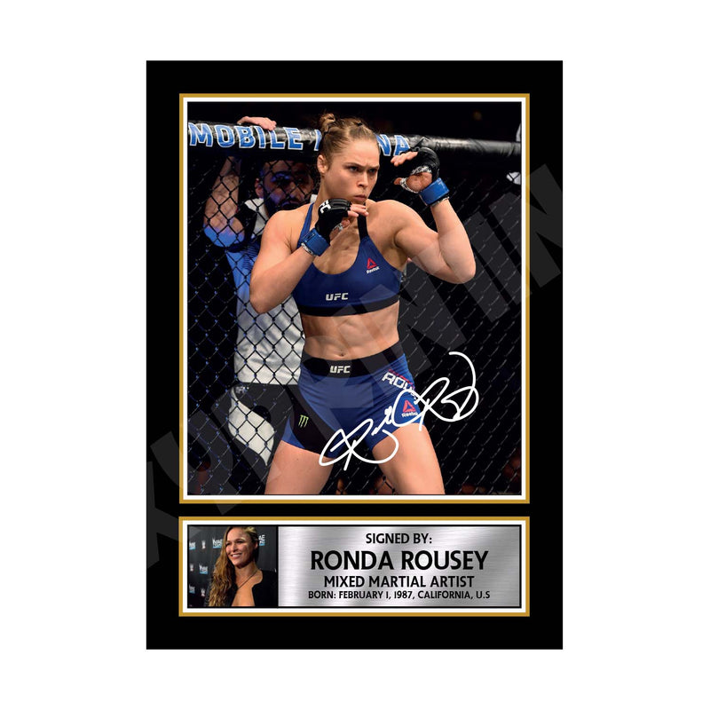 RONDA ROUSEY 2 Limited Edition MMA Wrestler Signed Print - MMA Wrestling