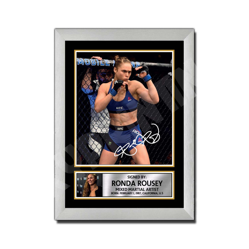 RONDA ROUSEY 2 Limited Edition MMA Wrestler Signed Print - MMA Wrestling