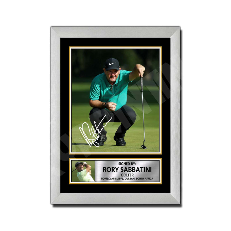 RORY SABBATINI Limited Edition Golfer Signed Print - Golf