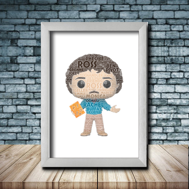 Personalised Ross Word Art Poster Print - Inspired By Pop Figures