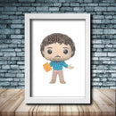 Personalised Ross Word Art Poster Print - Inspired By Pop Figures