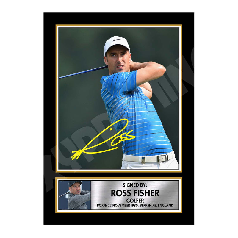 ROSS FISHER Limited Edition Golfer Signed Print - Golf