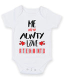 Me and My Aunty Love ROTHERHAM UNITED Personalised FOOTBALL TEAM Baby Grow