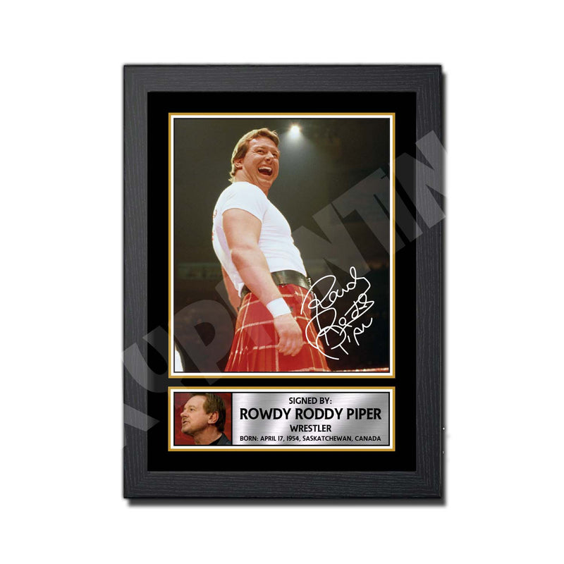 ROWDY RODDY PIPER Limited Edition MMA Wrestler Signed Print - MMA Wrestling