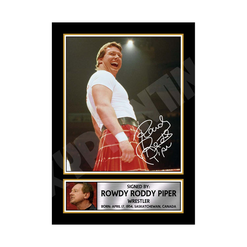 ROWDY RODDY PIPER Limited Edition MMA Wrestler Signed Print - MMA Wrestling