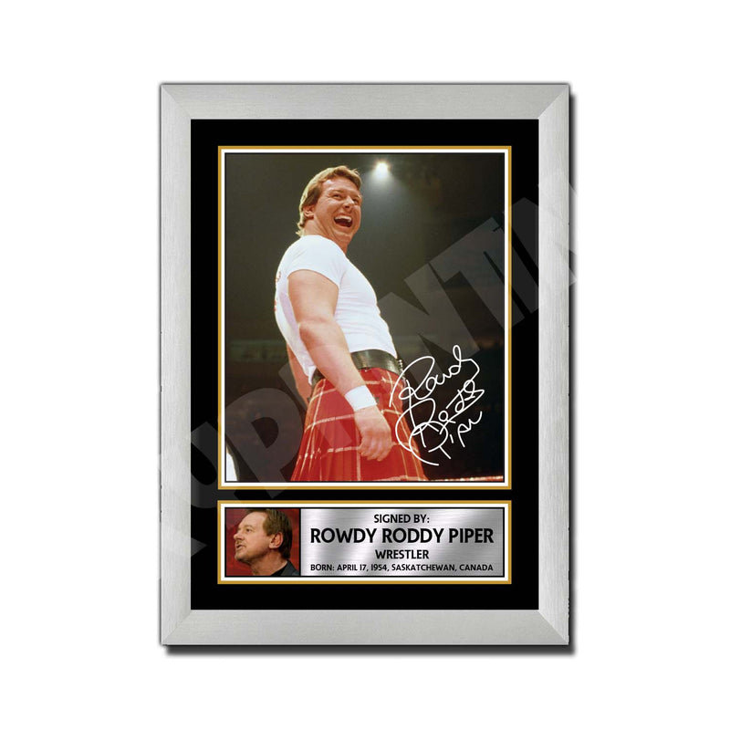 ROWDY RODDY PIPER Limited Edition MMA Wrestler Signed Print - MMA Wrestling