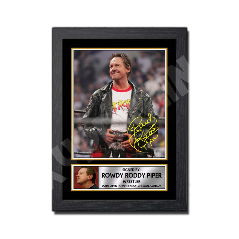 ROWDY RODDY PIPER 2 Limited Edition MMA Wrestler Signed Print - MMA Wrestling