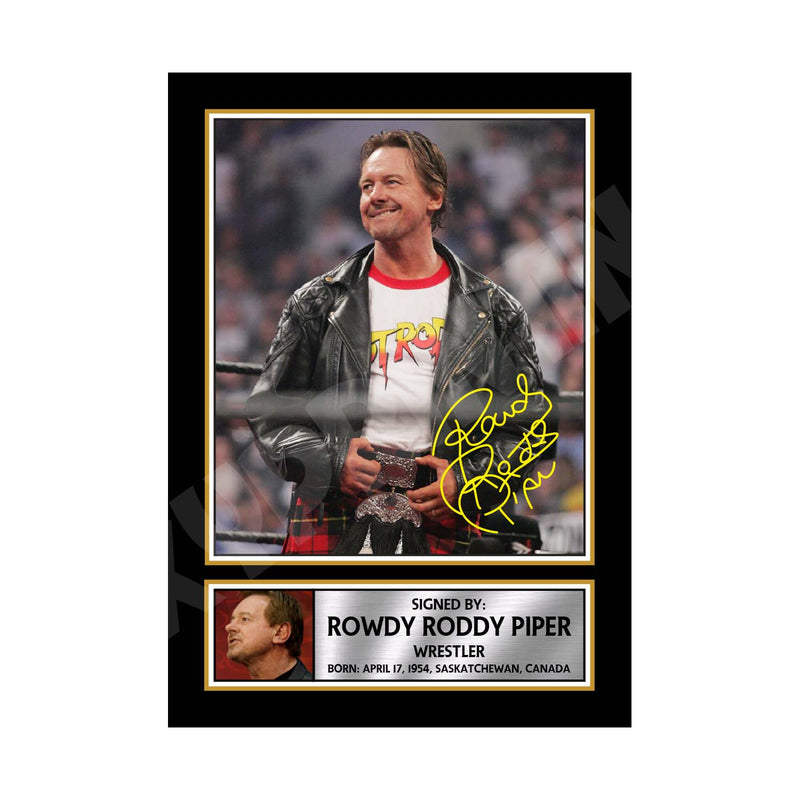 ROWDY RODDY PIPER 2 Limited Edition MMA Wrestler Signed Print - MMA Wrestling