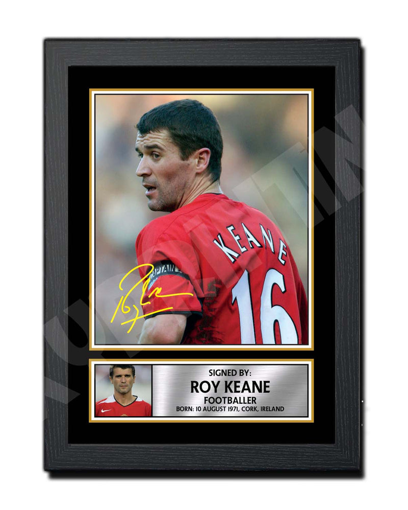 ROY KEANE 2 Limited Edition Football Player Signed Print - Football