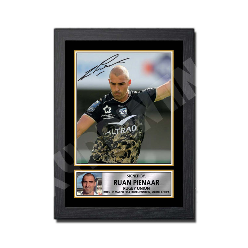 RUAN PIENAAR 1 Limited Edition Rugby Player Signed Print - Rugby