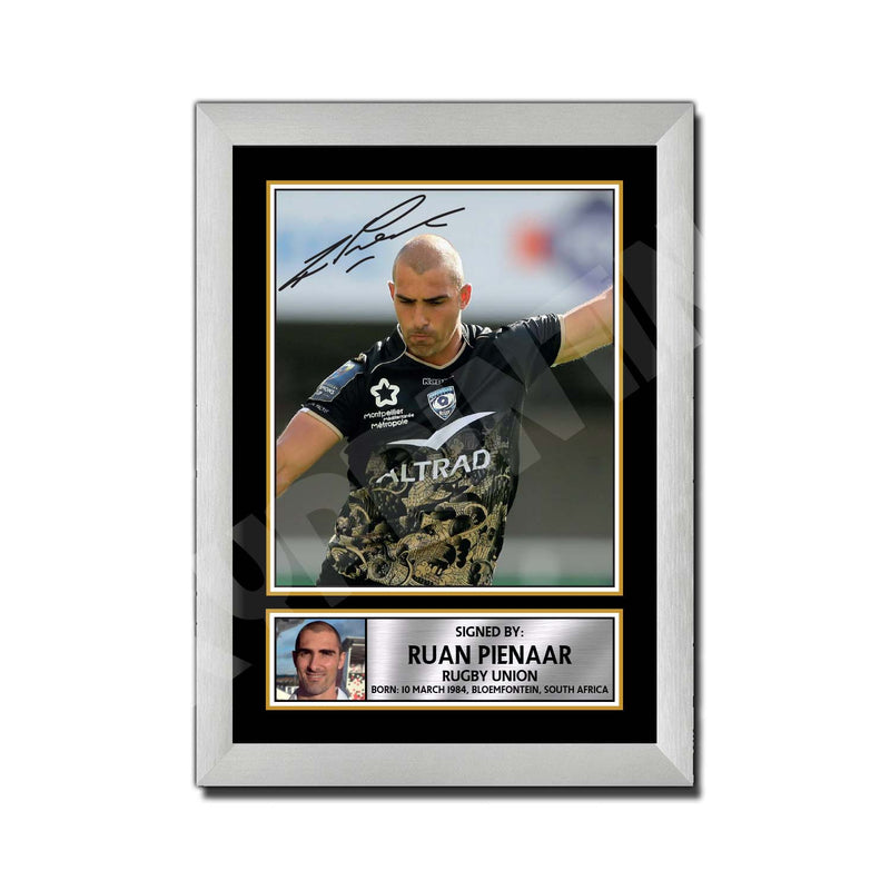 RUAN PIENAAR 1 Limited Edition Rugby Player Signed Print - Rugby