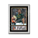 RUAN PIENAAR 2 Limited Edition Rugby Player Signed Print - Rugby