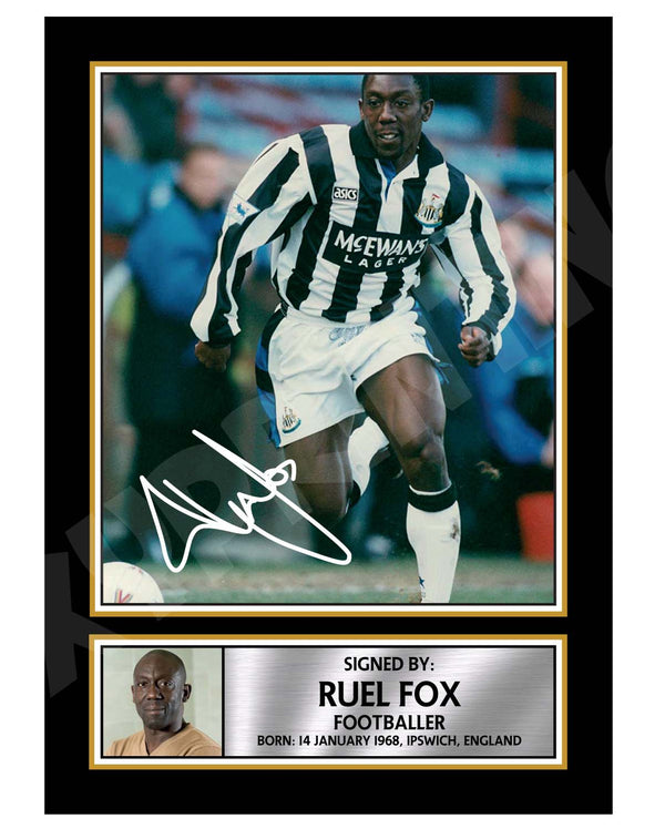 RUEL FOX (1) Football Player Printed Signature Print
