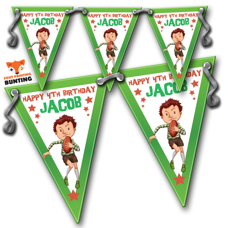 RUGBY PARTY Bunting Premium Party Decorations  (Standard Bunting (14.8cm X 21cm))
