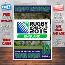 RUGBY WORLD CUP BM2 THEME INSPIRED Kids Adult Personalised Birthday Card Birthday Card