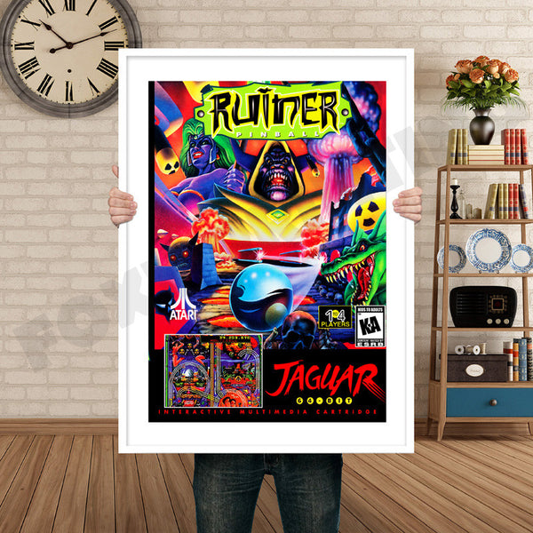 Runier Pinball Jaguar CD Retro Game Inspired Theme Nintendo NES Gaming