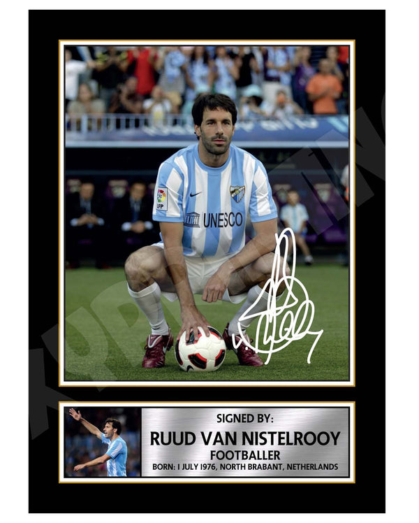 RUUD VAN NISTELROOY MALAGA Football Player Printed Signature Print
