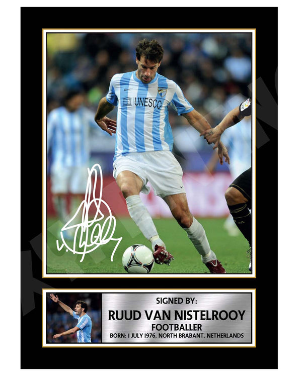 RUUD VAN NISTELROOY MALAGA 2 Football Player Printed Signature Print