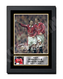 RYAN GIGGS + DAVID BECKHAM Limited Edition Football Player Signed Print - Football