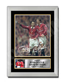 RYAN GIGGS + DAVID BECKHAM Limited Edition Football Player Signed Print - Football