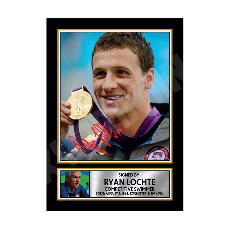 RYAN LOCHTE 2 Limited Edition Athletics Signed Print - Athletic