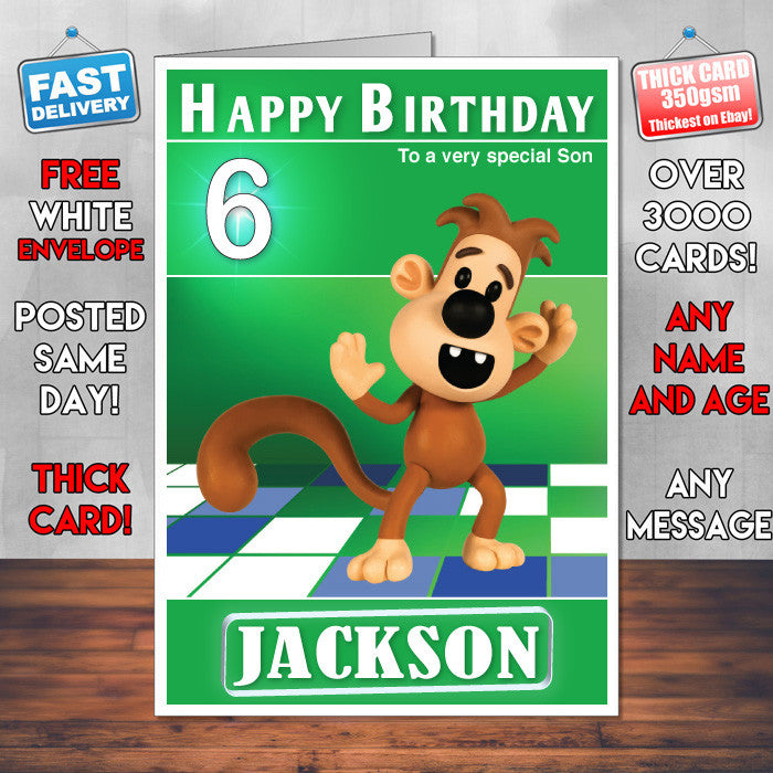Raa Raa The Noisy Lion 2 Style Theme Personalised Kidshows Birthday Card (SA)