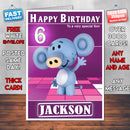 Raa Raa The Noisy Lion 5 Style Theme Personalised Kidshows Birthday Card (SA)