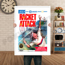Racket Attack Retro GAME INSPIRED THEME Nintendo NES Gaming A4 A3 A2 Or A1 Poster Art 465