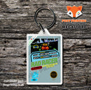 Racket Attack Retro NES Game Cover Art Gaming Keyring