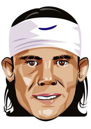 Rafael Nadal Cartoon TENNIS Celebrity Face Mask Fancy Dress Cardboard Costume Mask