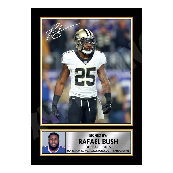 Rafael Bush 2 American Football Printed Signature Print