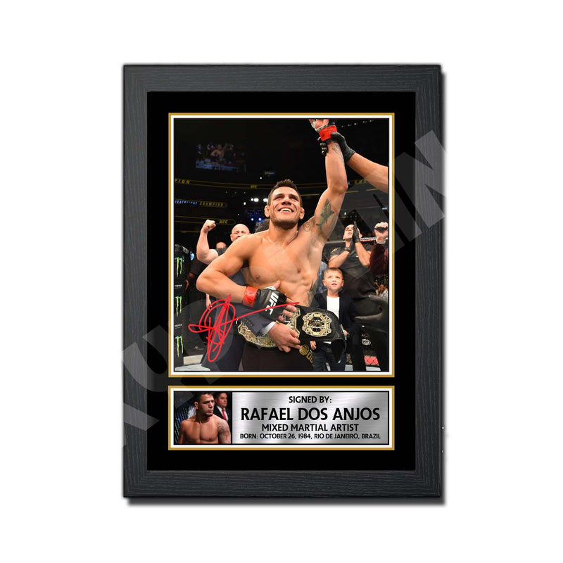 Rafael dos Anjos Limited Edition MMA Wrestler Signed Print - MMA Wrestling