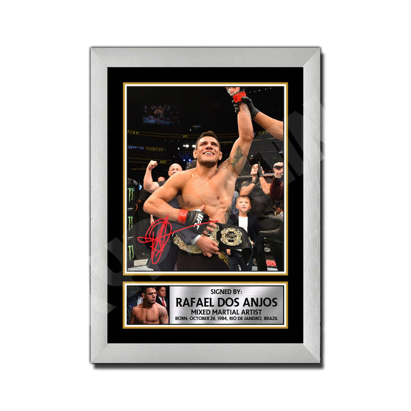 Rafael dos Anjos Limited Edition MMA Wrestler Signed Print - MMA Wrestling
