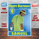 Rafael Nadal Theme Inspired Kids Inspired Adult Personalised Sports Birthday Card (SA)