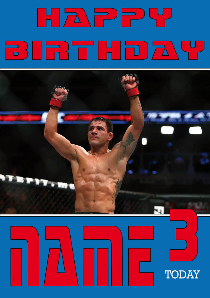 Rafeal Dos Anjos UFC Fan THEME INSPIRED Kids Adult Birthday Card