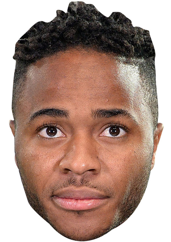 RAHEEM STERLING JB - Footballer Fancy Dress Cardboard Celebrity Party Face Mask