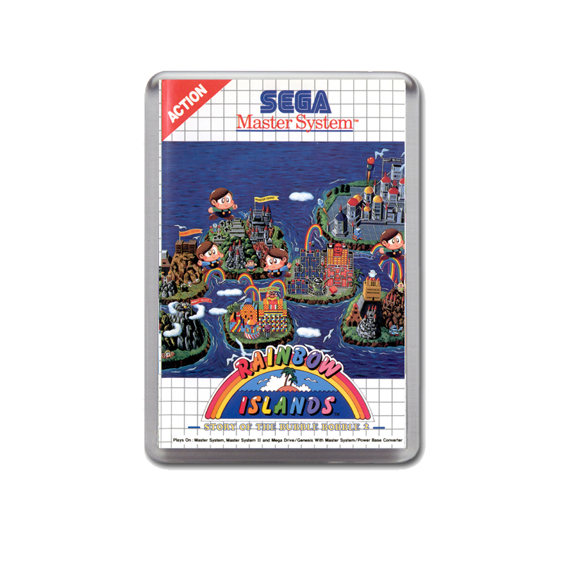 Rainbow Islands Sega Master System Game Inspired Fridge Magnet