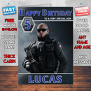 Personalised Rainbow Six Siege Fbi Swat Pulse Inspired Style Game Kids Inspired Birthday Card (SA)