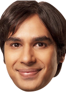 Raj Big Bang Theory Celebrity Face Mask Fancy Dress Cardboard Costume Mask