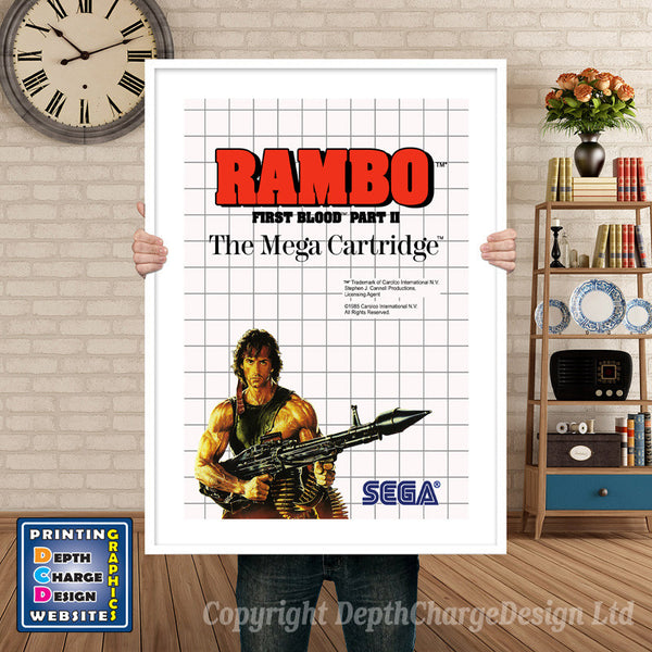Rambo First Blood Part 3 Inspired Retro Gaming Poster