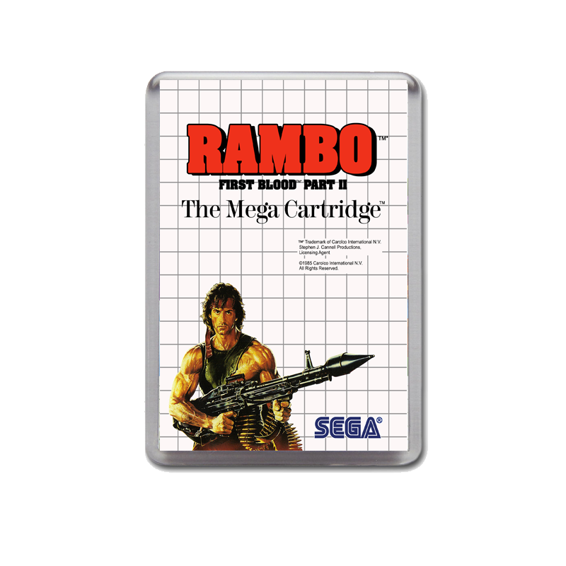 Rambo First Blood Part 3 Sega Master System Game Inspired Fridge Magnet